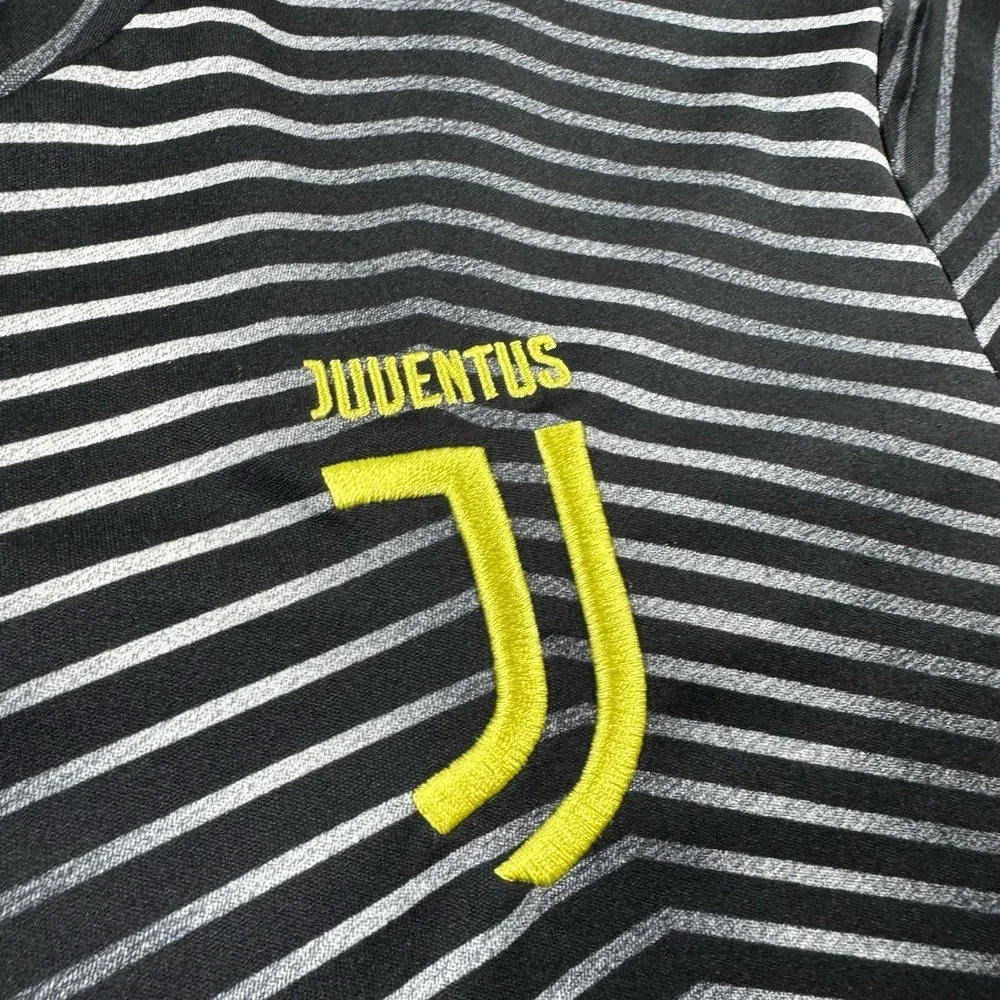 Nike X Juventus Parley Black  Striped Men's Performance Soccer Jersey Sz S 2018